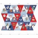 Christmas Eve Bunting Col 101 Blue/Red (90cm) - Due May/June